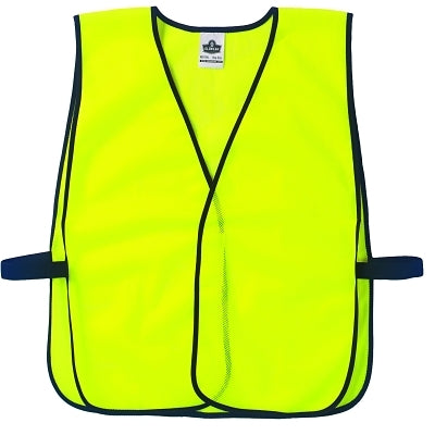 GloWear Safety Vest, 8010HL, Non-Certified, Hook and Loop, One Size, Lime