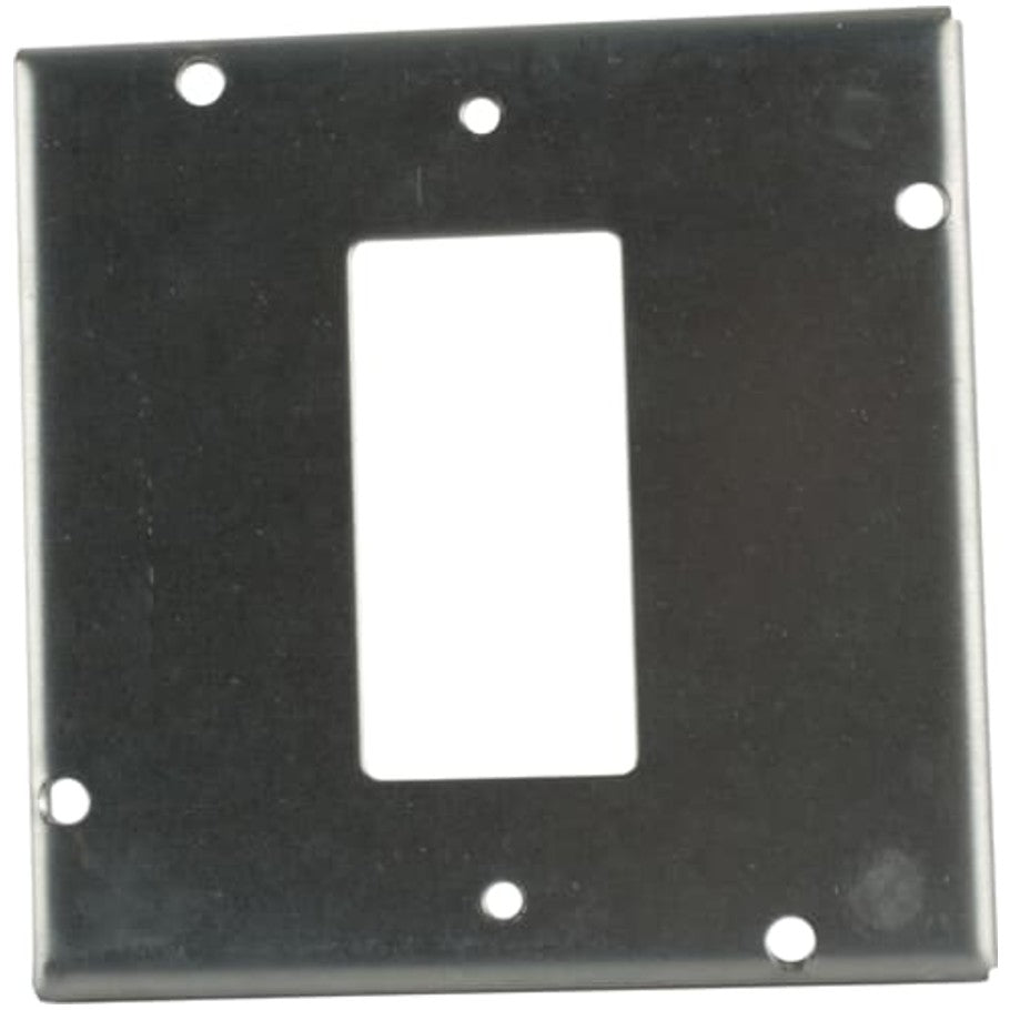 Steel 4-11/16 in. Square Cover 1/2 in. Raised for (1) GFCI Receptacle