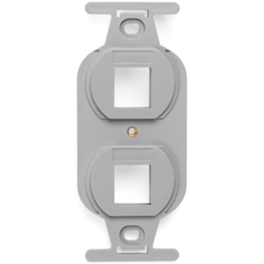 QUICKPORT Duplex Type 106 Insert, 2-Port, Gray