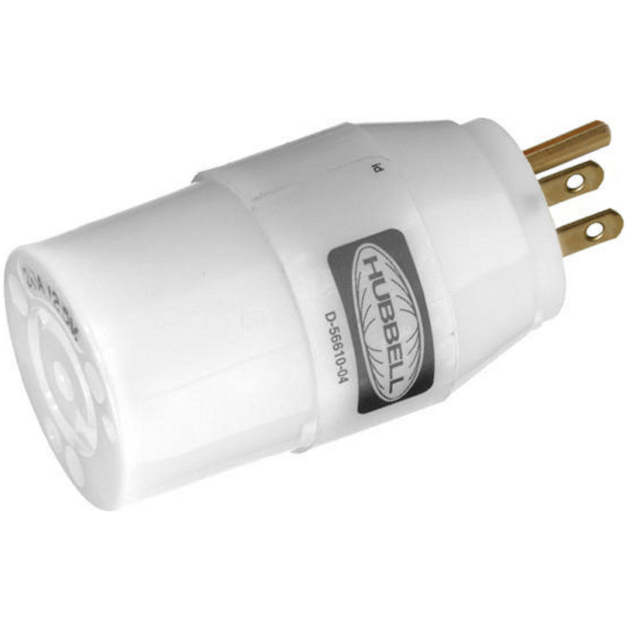 Plug and Connector Accessory, Nylon Convenience Adapter, 15/20 A, 125 V, NEMA 5-15P to NEMA L5-20R