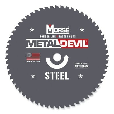 Metal Devil Metal-Cutting Circular Saw Blade, 20 mm Arbor, 48 Teeth, 7-1/4 in dia Blade, Steel, TCG