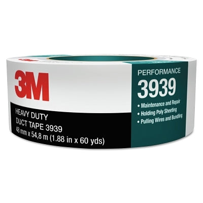 3M 021200-85561 Heavy-Duty Silver Duct Tape 3939, 24 mm x 54.8 m x 9.0 mil, Silver