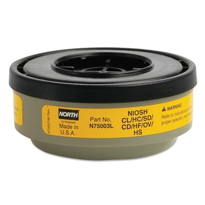 Acid Gas Cartridge for N Series, Yellow, Acid Gas/Organic Vapor