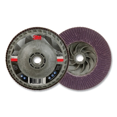 3M 638060-88509 Flap Disc 769F, 4.5 in dia, 120+ Grit, 5/8 in-11 arbor, 13300 RPM