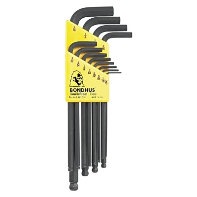Ball End L-Wrench Set, ProGuard Finish, 0.050 in to 5/16 in, SAE, 12-Pc Set
