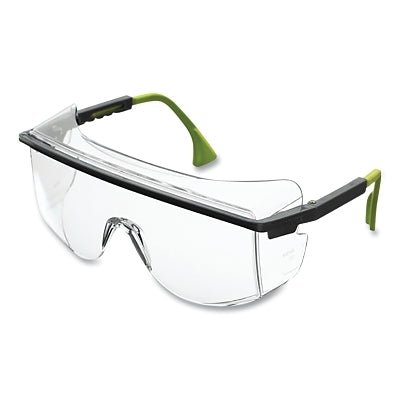 Avatar Plus OTG Safety Glasses, Clear Polycarbonate Lens, Ultra-dura/ Uvextreme AF, Green, Nylon Frame