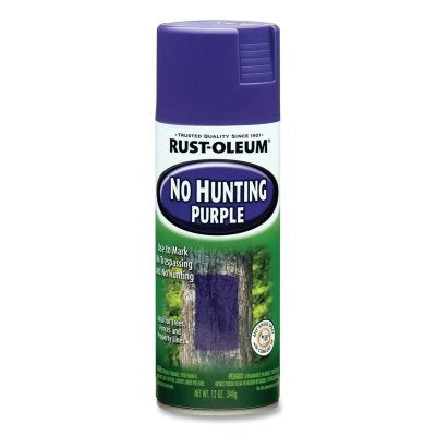 No Hunting Spray Paint, 12 oz, Purple, Matte