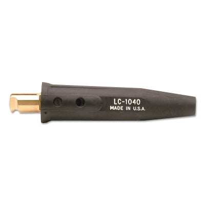 Whip Cable Connector, Oval-Point Screw Connection, Male, 1/0 Cable Cap, Black
