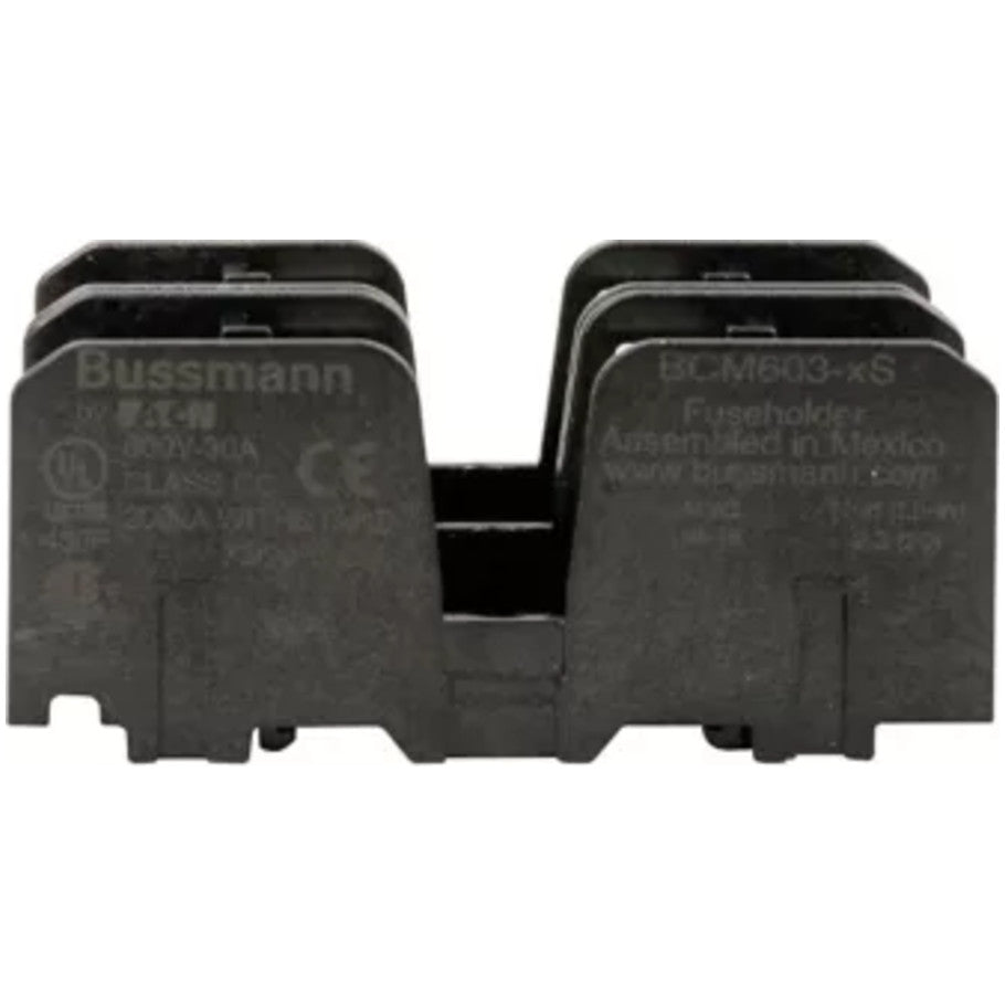 Fuse Blocks and Fuse Holders, Class CC, DIN Rail, Panel, 2-Pole, 30 A, 600 V, Phil-Slot Screw, 18 to 10 (Copper) AWG