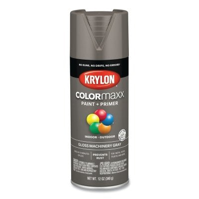 COLORmaxx Paint + Primer Spray Paint, 12 oz, Machinery Gray, Gloss