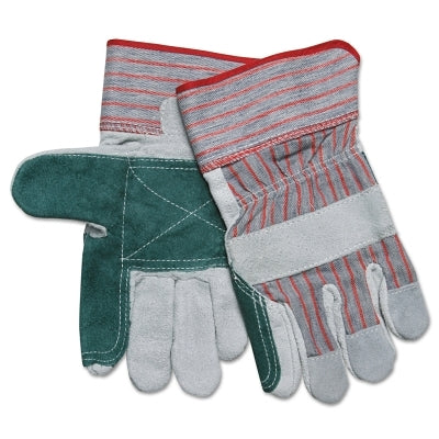 Industrial Standard Shoulder Split Gloves, X-Large, C Grade Shoulder Leather, Blue/Red/Black Stripes