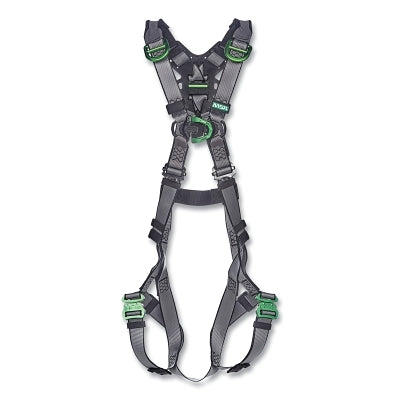 V-FIT Full-Body Harness, Back/Chest/Shoulder D-Rings, XL, QC Chest/Leg Strap Buckles, No Padding