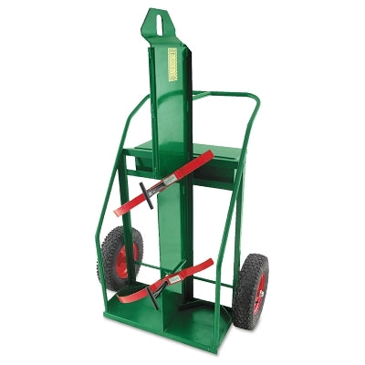 Heavy-Duty Reinforced Frame Dual-Cylinder Cart with Firewall, 65 in H x 37 in W, 16 in Solid Wheels