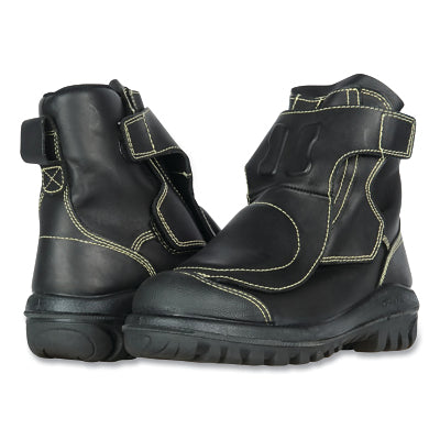 66299P Leather 8 in Lace-Up Alloy Toe Cap Boots, Size 9.5, Black