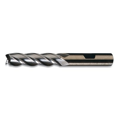 HGC-4C Series HSS-CO 8% Bright Single Center Cutting End Mill, 1 in dia, 1 in shank size, 2 in L of cut, 4-1/2 in L