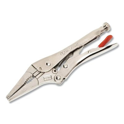 Long Nose Locking Plier, 6 in L, Rawhide