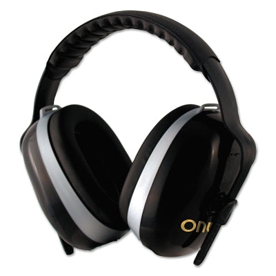 H70 Onyx Ear Muffs, 23 dB NRR, Black, Headband