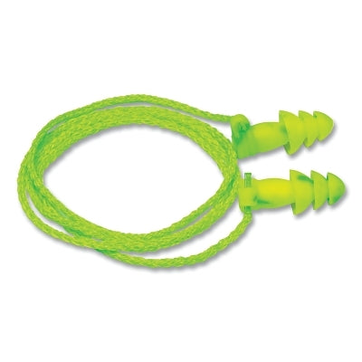 JETZ Reusable Earplug, TPE, Bright Green, Corded