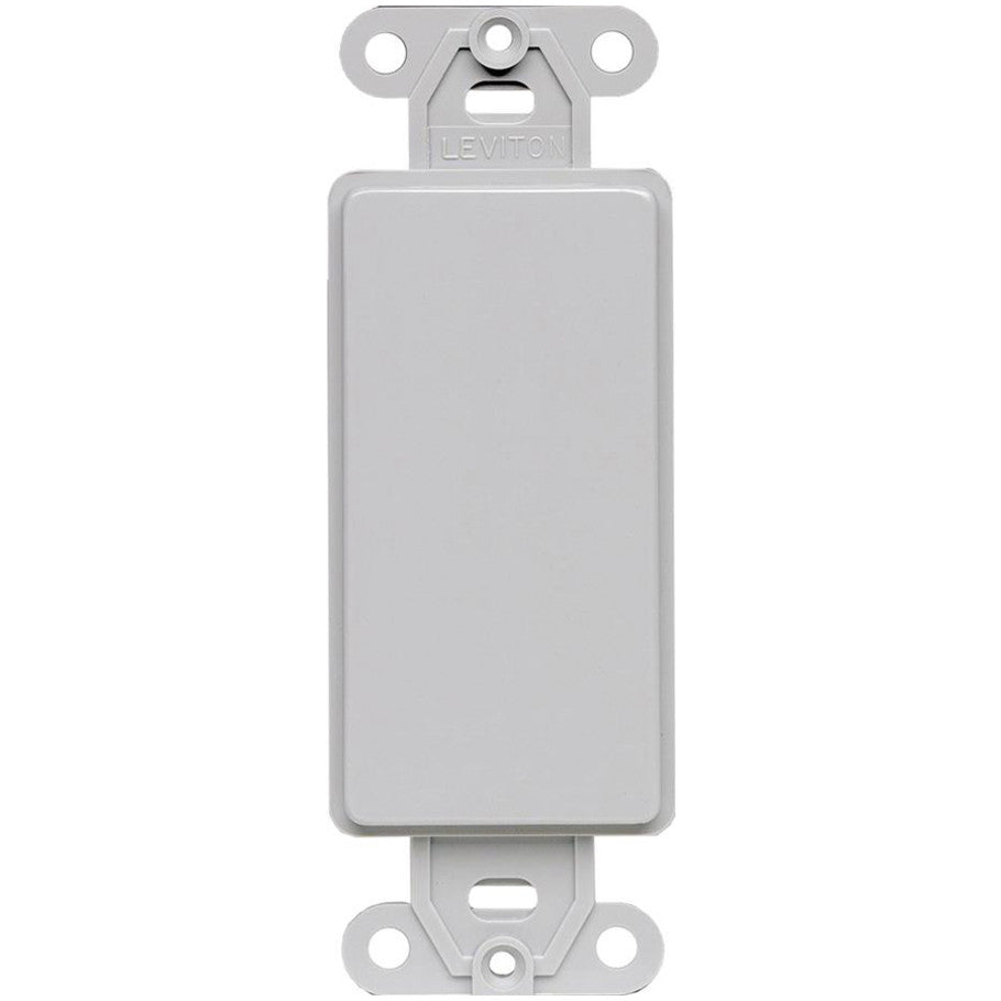 Quickport Decora Wall Plate Insert, Multimedia, Blank, Gray
