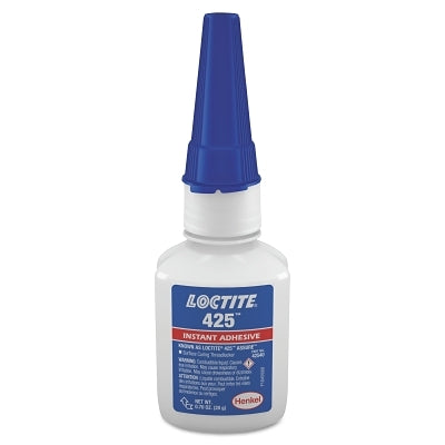 425 Instant Adhesive, Surface Curing Threadlocker, 20 g, Up to 1/2 in Thread, Dark Blue