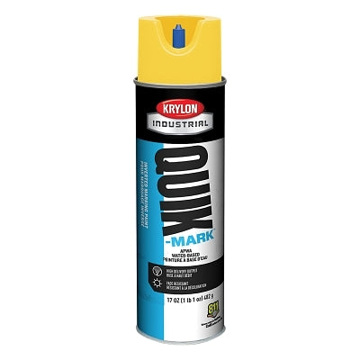Quik-Mark APWA Water-Based Inverted Marking Paint, 12oz Aerosol, Utility Yellow