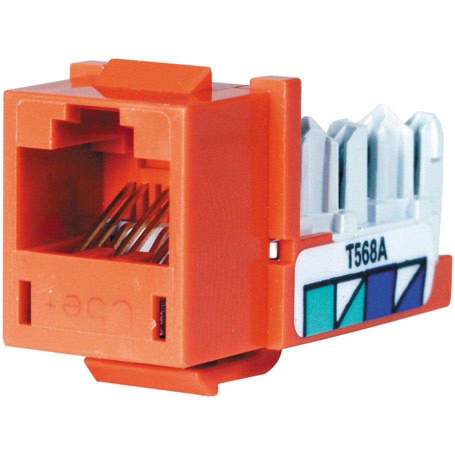 Xcelerator Cat 5e Keystone Jack, Orange