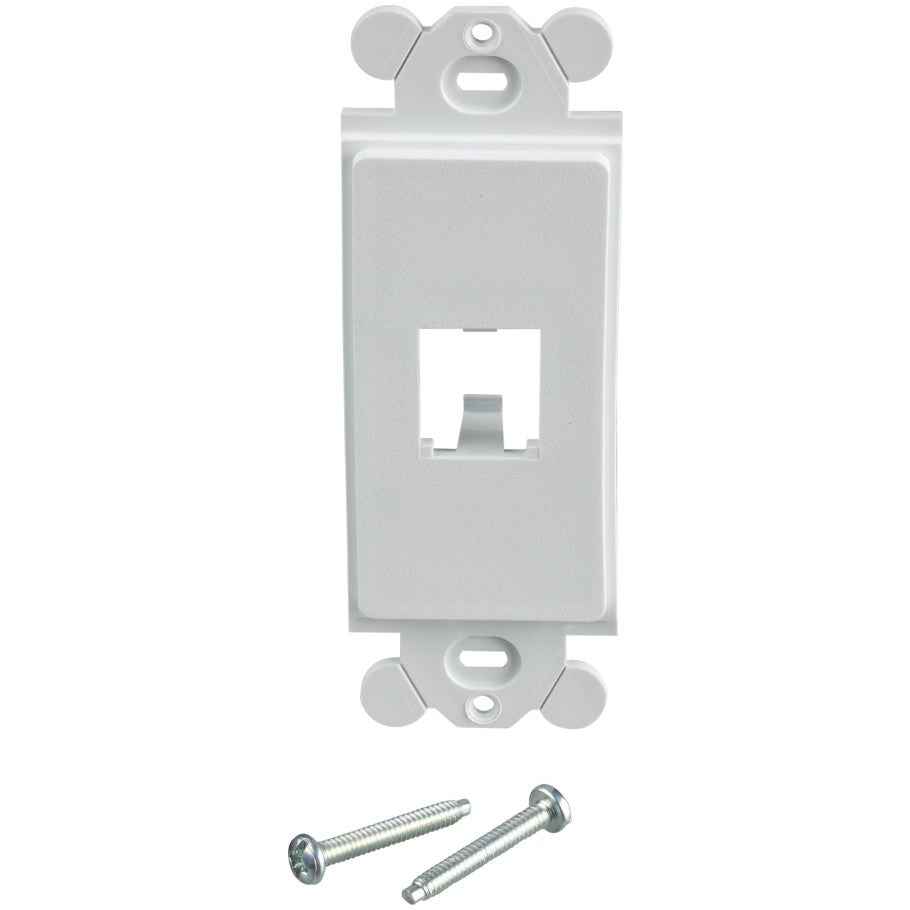 Mini-Com "GFCI" Decora Module Frame, 1-Port, White