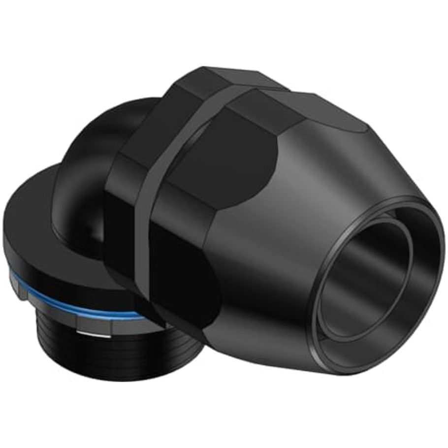 Bullet Liquid Tight Connector, Thermoplastic, 90  176;, 1-1/4 in.