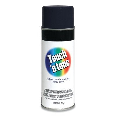 Touch 'n Tone Spray Paint, 10 oz, Black, Flat