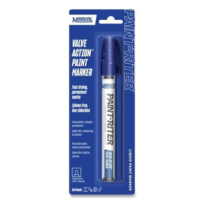 PAINT-RITER VALVE ACTION Paint Marker, Blue, 1/8 in, Medium