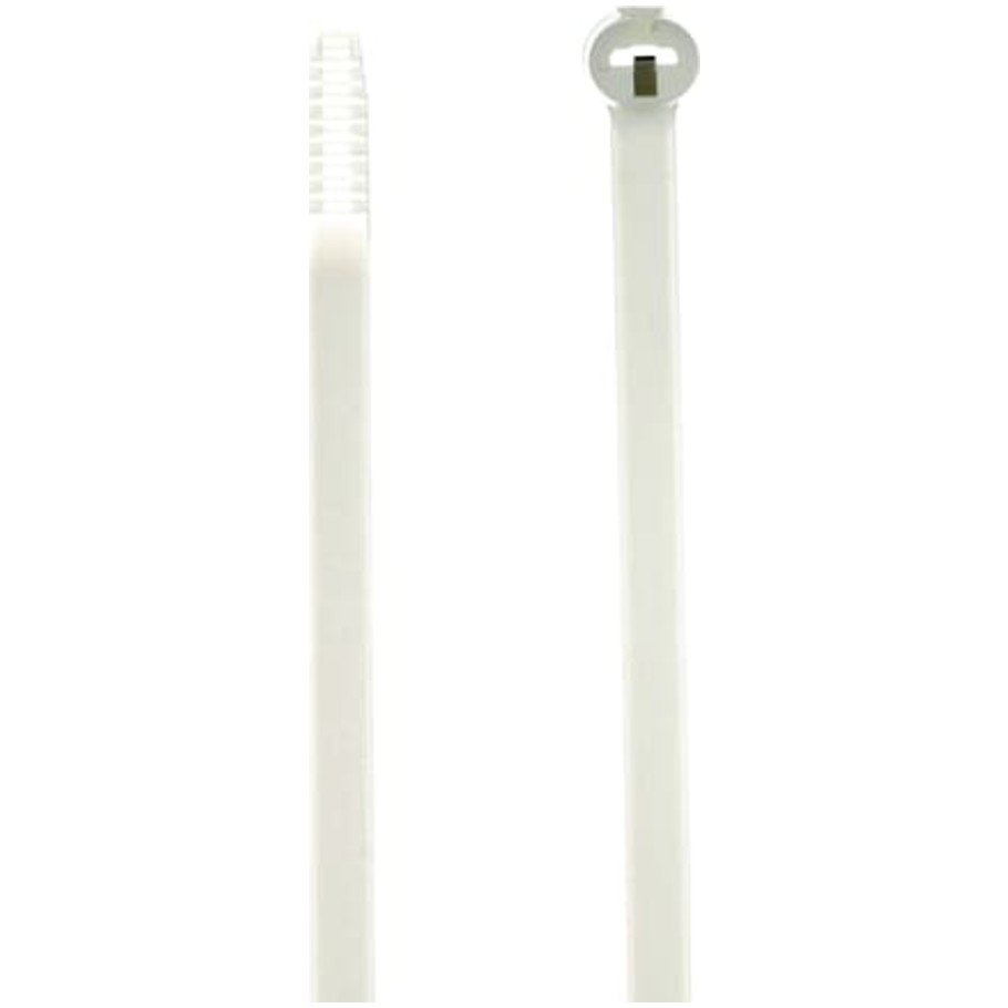 Ty Rap Cable Tie, Stainless Steel Locking Device, 24.30 L x 0.27 in. W, Natural Nylon
