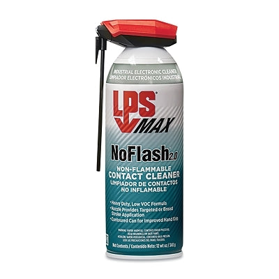 MAX NoFlash 2.0 Non-Flammable Contact Cleaner, 12 wt oz, Aerosol Can with Straw Actuator, Mild Odor