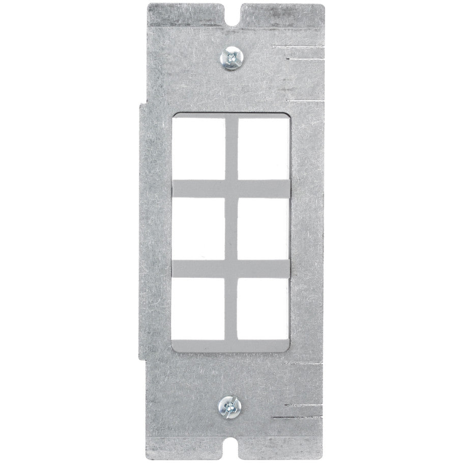 Cover Plate, SystemOne Floor Boxes, Zinc Plated Stamped Steel, ISF6 Frame for Keystone Jacks