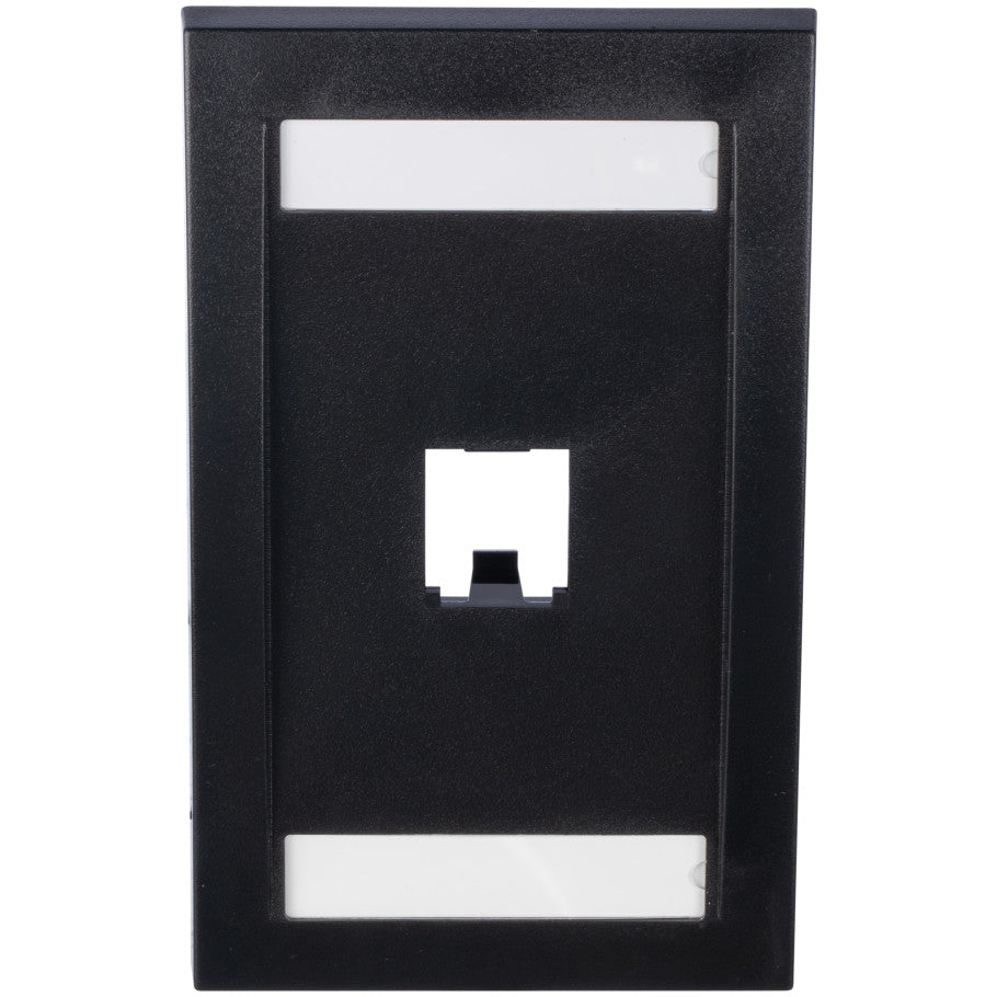Mini-Com Executive Series Faceplate, 1 Gang, 1-Port, Black