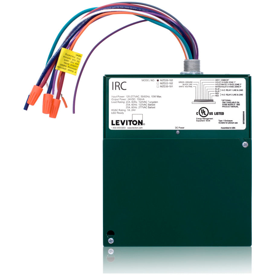 Integrated Room Controller, Dimming, LED Lighting Applications, 2 Relay, 2 Zone