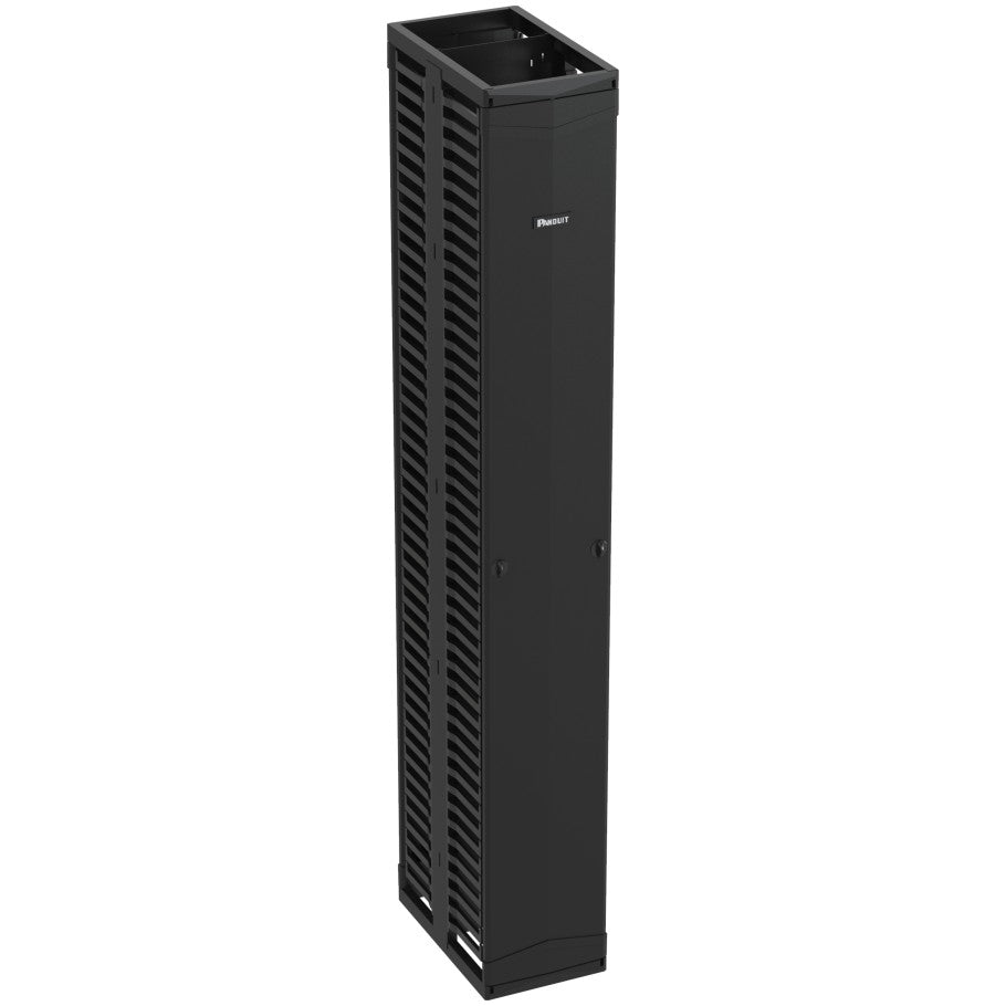 PatchRunner 2 Cable Manager with (2) Doors, Double-Sided, Vertical, 83.88 H x 12 W x 20.7 in. D, Black