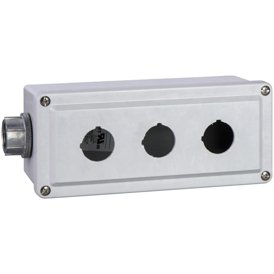 30mm Control Station Enclosure, Stainless Steel, 3-Hole