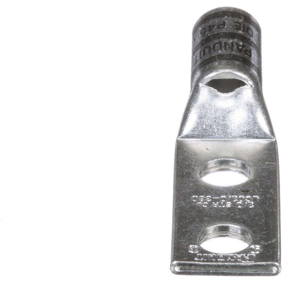 Standard Barrel Lug, Inspection Window, 2-Hole, Black, 2/0 AWG, 3.14 in.