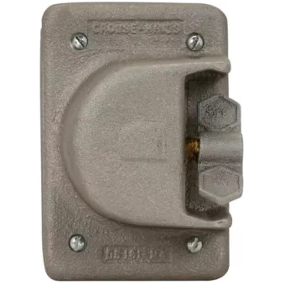 Raintight Snap Switch Cover, Copper-Free Aluminum, 1-Gang