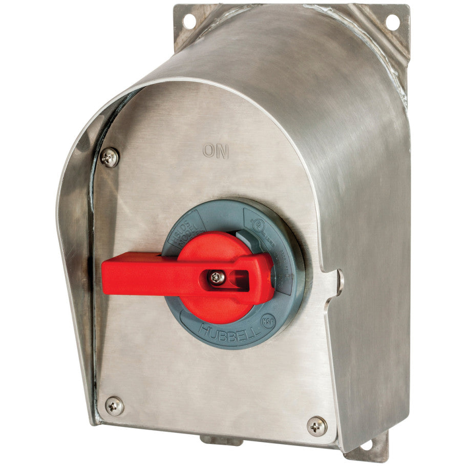 Disconnect Switch, Stainless Steel, Screw Mounting, Non-Fused, 60A, 600Vac, 3 Poles, 3 Phase, 11.41 L x 6.1 H x 7.66 W in.