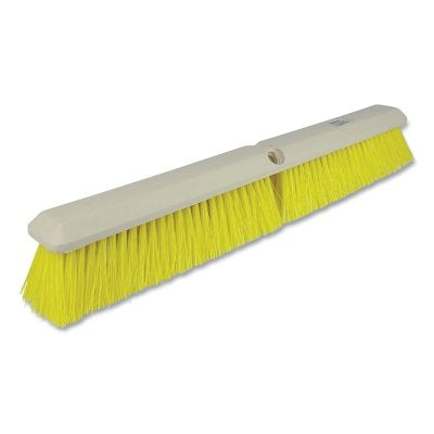 Perma-Sweep Floor Brush, 24 in Foam Block, 3 in Trim L, Yellow Polypropylene