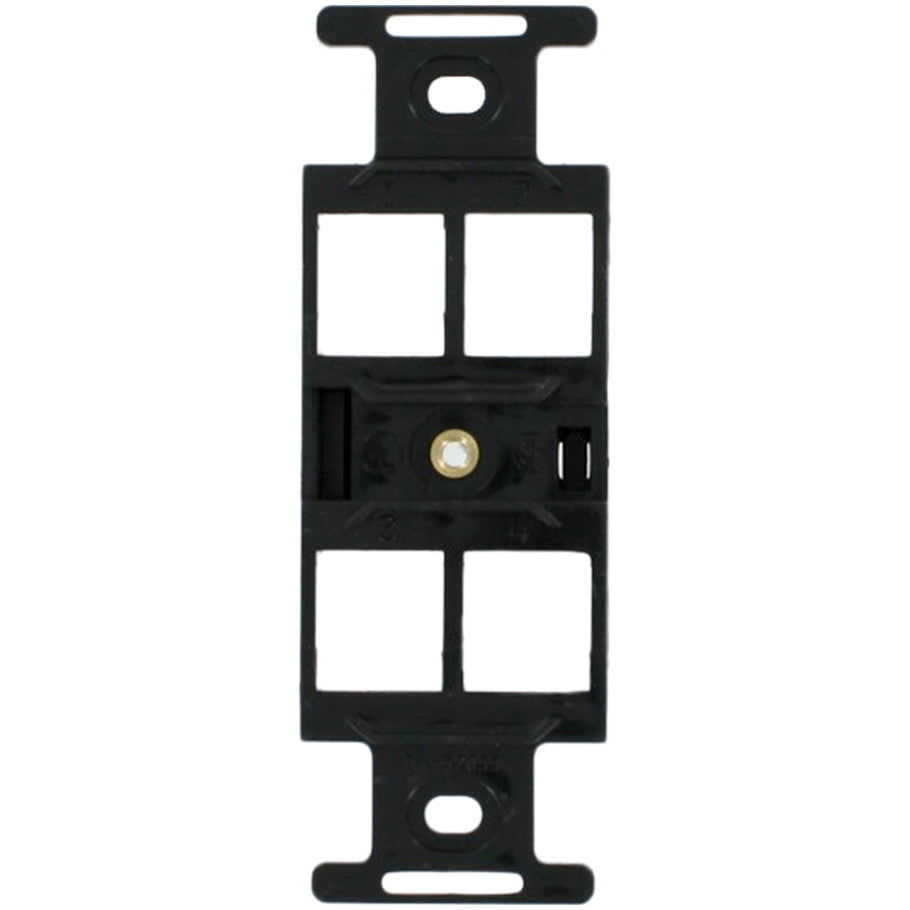 QuickPort Decora Type 106 Duplex Insert, 4-Port, Black