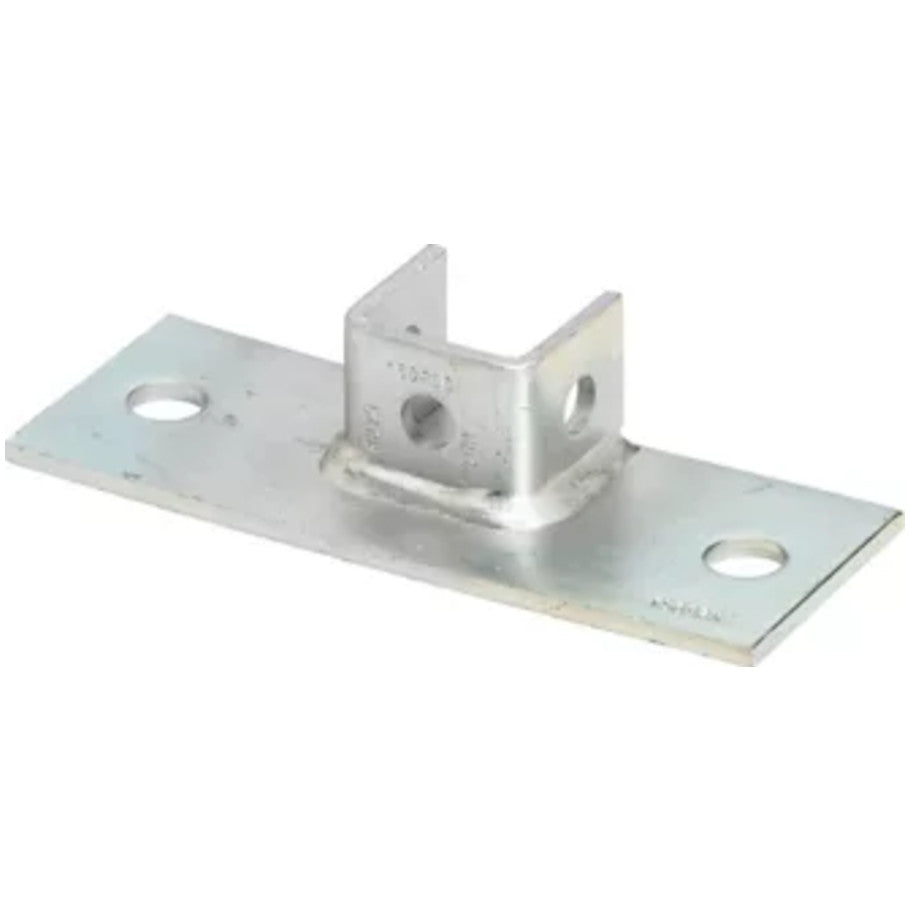 Flushed to Side Channel Post Base, Zinc Electroplated