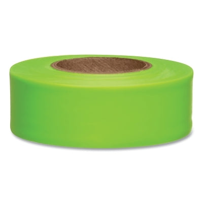 Taffeta Flagging Tape, 1-3/16 in x 150 ft, Lime Glo