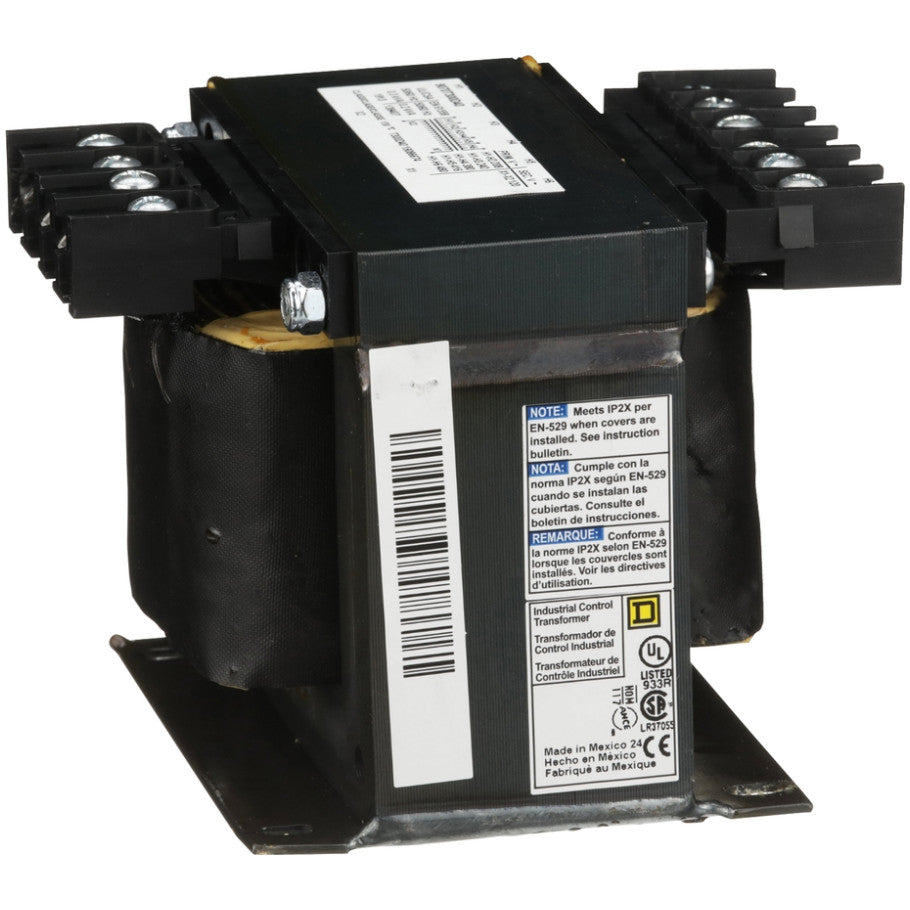 Transformer, Type T, industrial control, 300 VA, 208/240/380/416/480 VAC pri / 120 VAC sec, 1 phase, 50/60 Hz, 80 °C