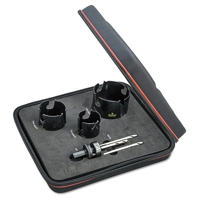 6 Piece Tungsten Carbide Tipped Fastcut Holesaw Kit, 2-1/8 in to 3-5/8 in Cut Diameter