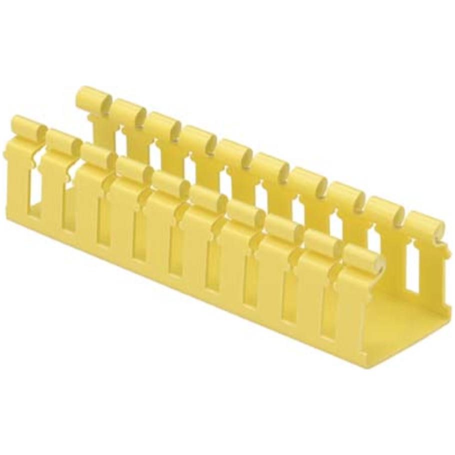 Type H Hinged Cover Wide Slot Wiring Duct, Yellow