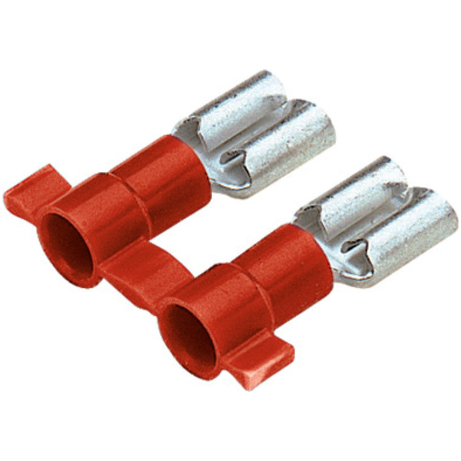 Reel Smart, Disconnects on a Reel, Brass, Tinned, 600V, 22 to 18 AWG, Female, Red, 0.77 L x 0.12 H x 0.25 in. W