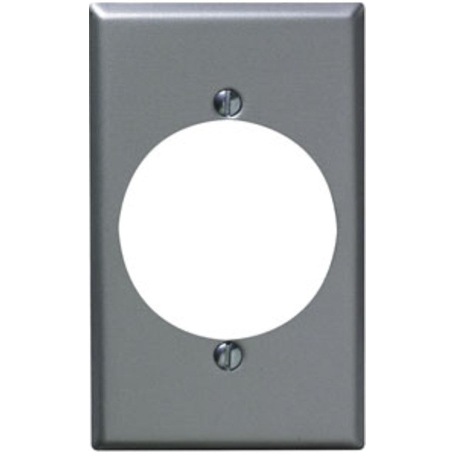 Wall Plate, 1-Gang, (1) 2.15 in. Dia. Opening, Flush, Device-Mount, Aluminum