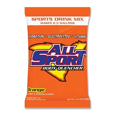 Sports Drink Mix Pouches, Orange, 2.5 gal